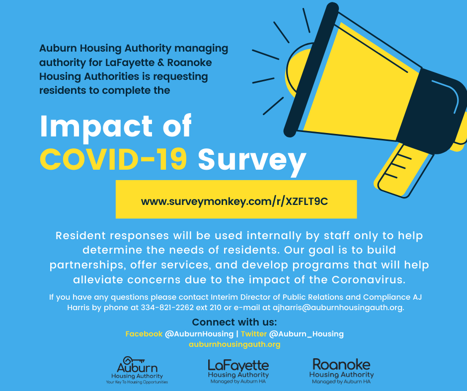 Blue Yellow Covid19 Survey Information with Logos