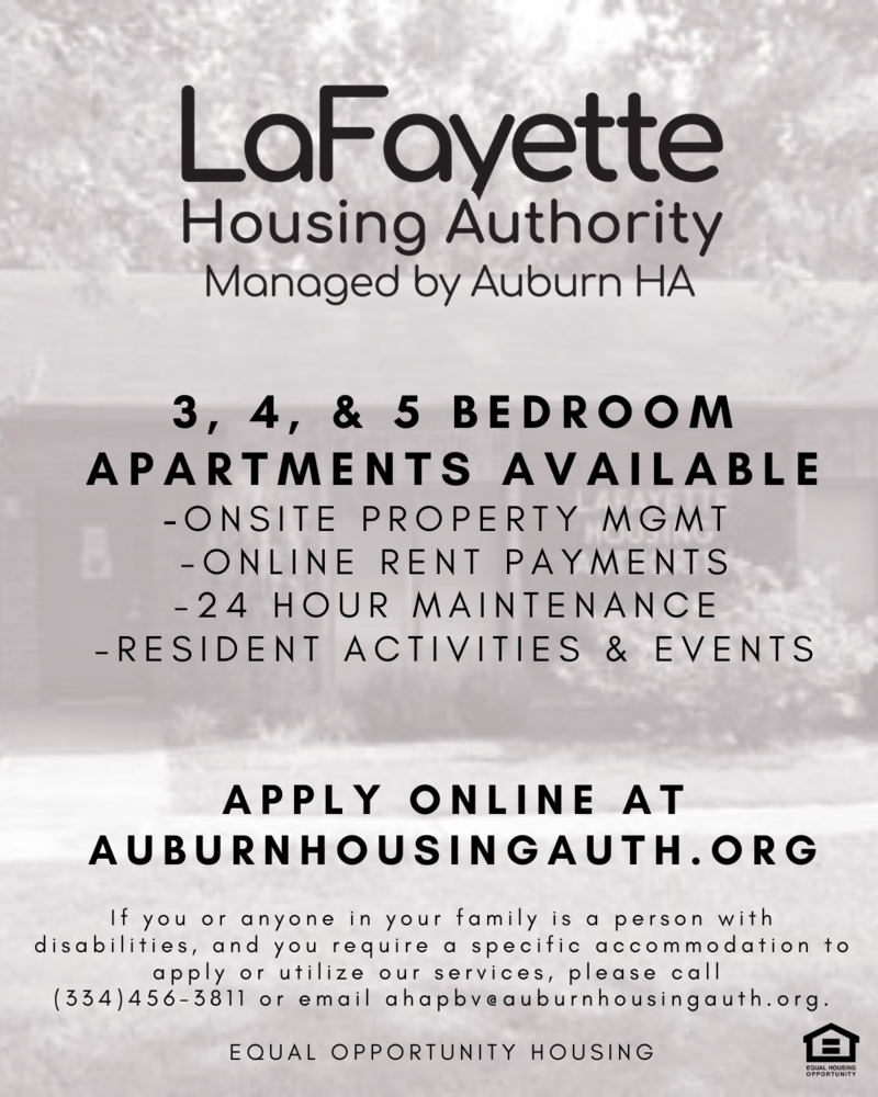 LHA Housing Available Newspaper Ad