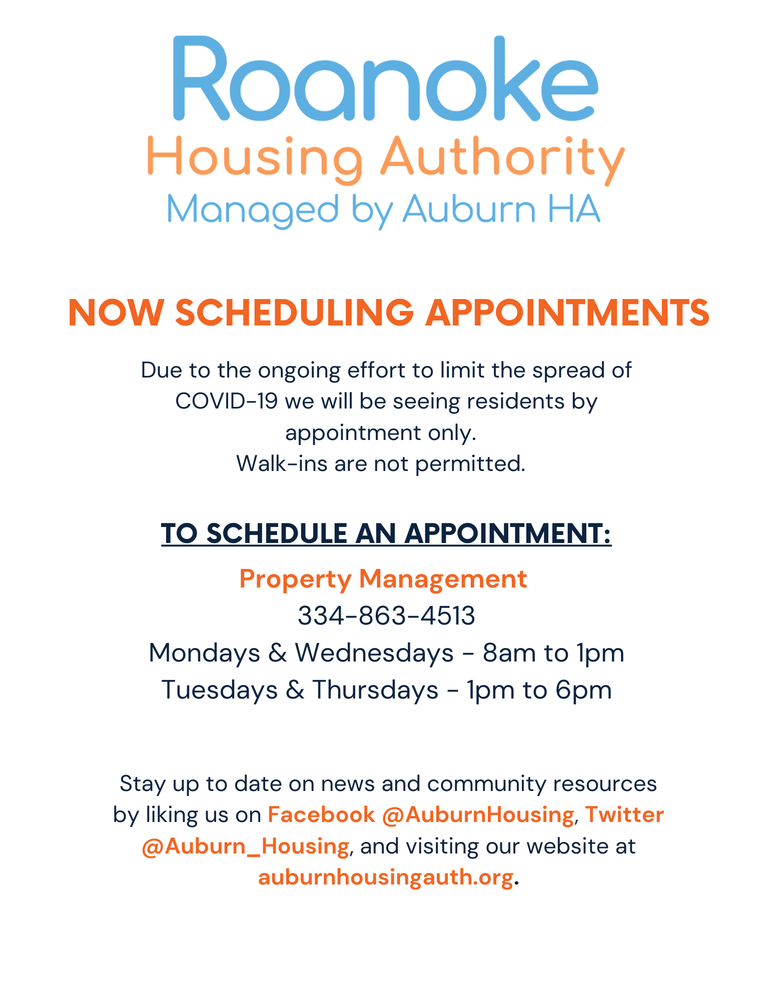 RHA Now Scheduling Appointmetns 