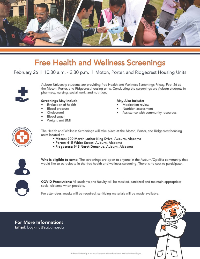 Auburn University Health Screening