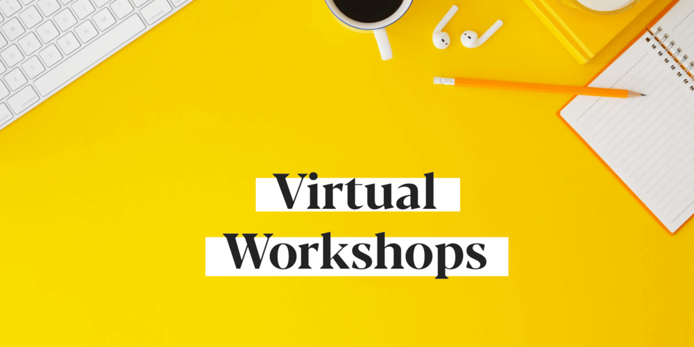 Virtual Workshop with yellow background