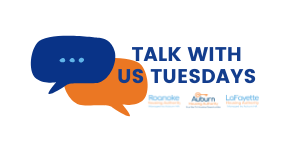 Talk Tuesday Chat Boxes Orange and blue