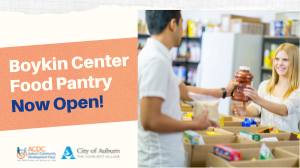 Boykin Center Food Pantry Banner Open