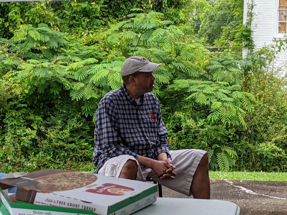 wonderful wednesday outdoors black male sitting in chair