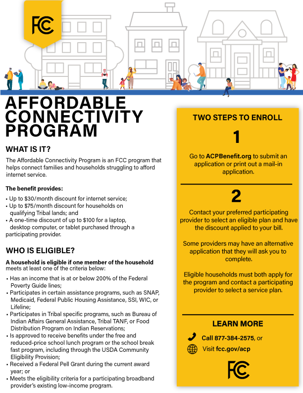 Affordable Connectivity Program flyer