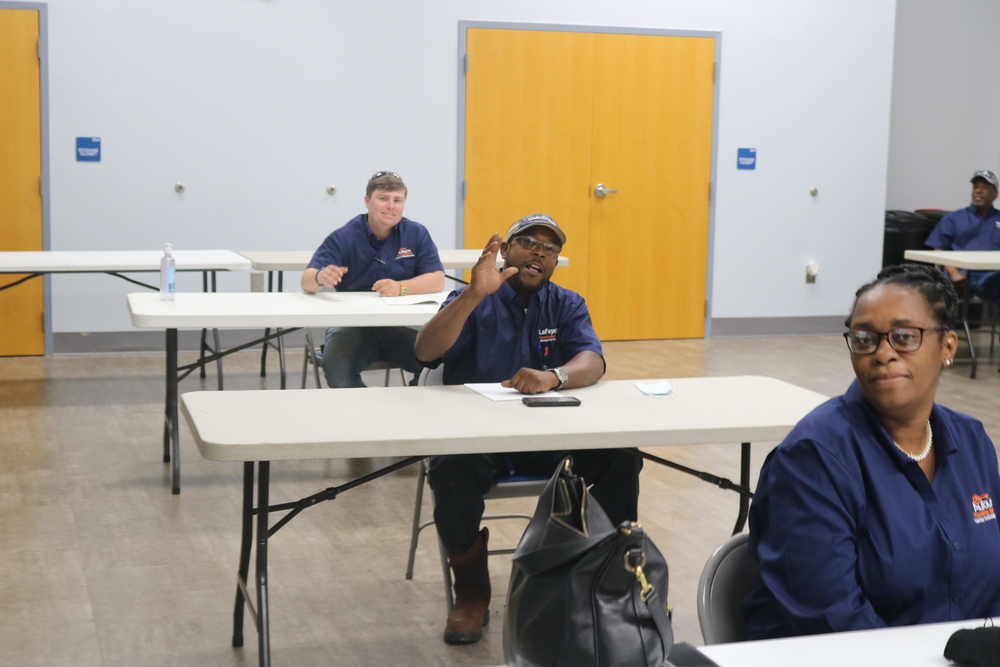 Annual Employee Meeting Sitting tables