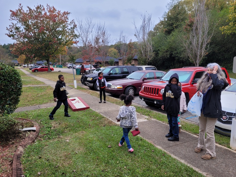 LHA Tailgate event kids playing adults watching