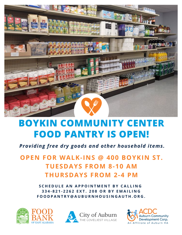 Boykin Center Food Pantry Flyer