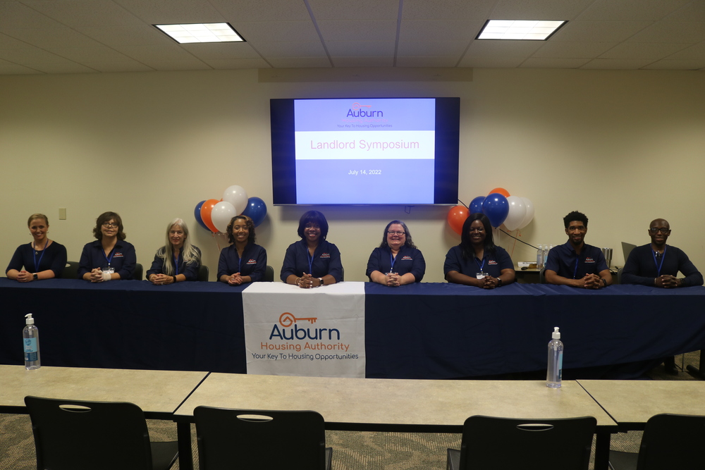 Auburn Housing Authority Landlord Symposium Staff sitting on a panel