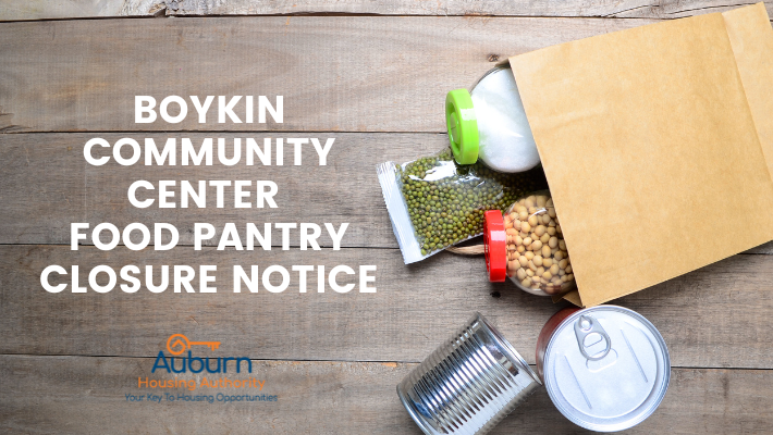 AHA Food Pantry Closure Notice Banner