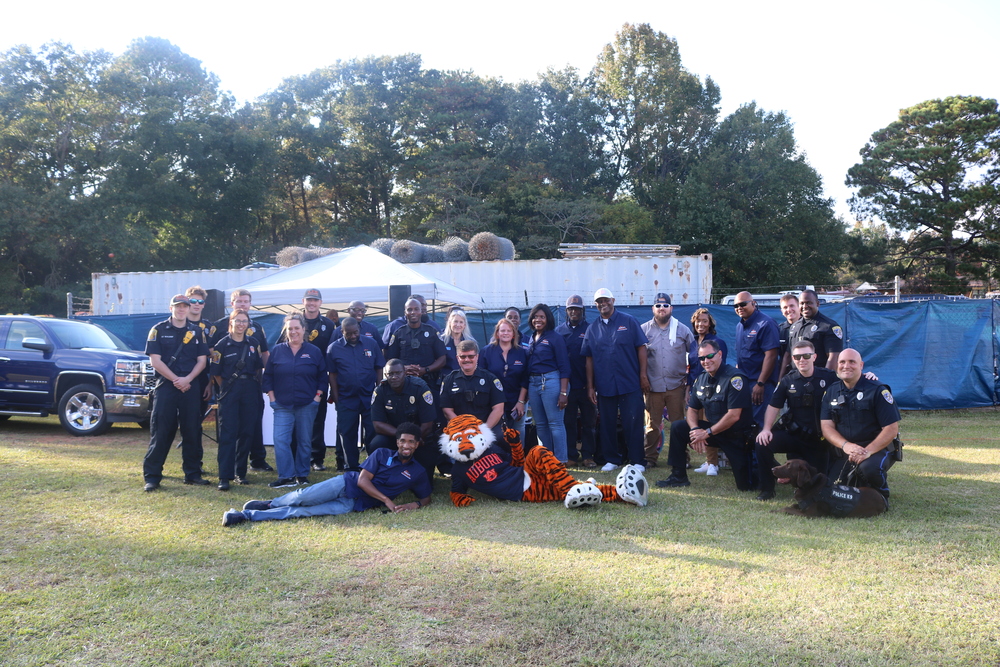 Auburn Housing Authority staff and employees with Auburn Police Department officers at the Operation Community event