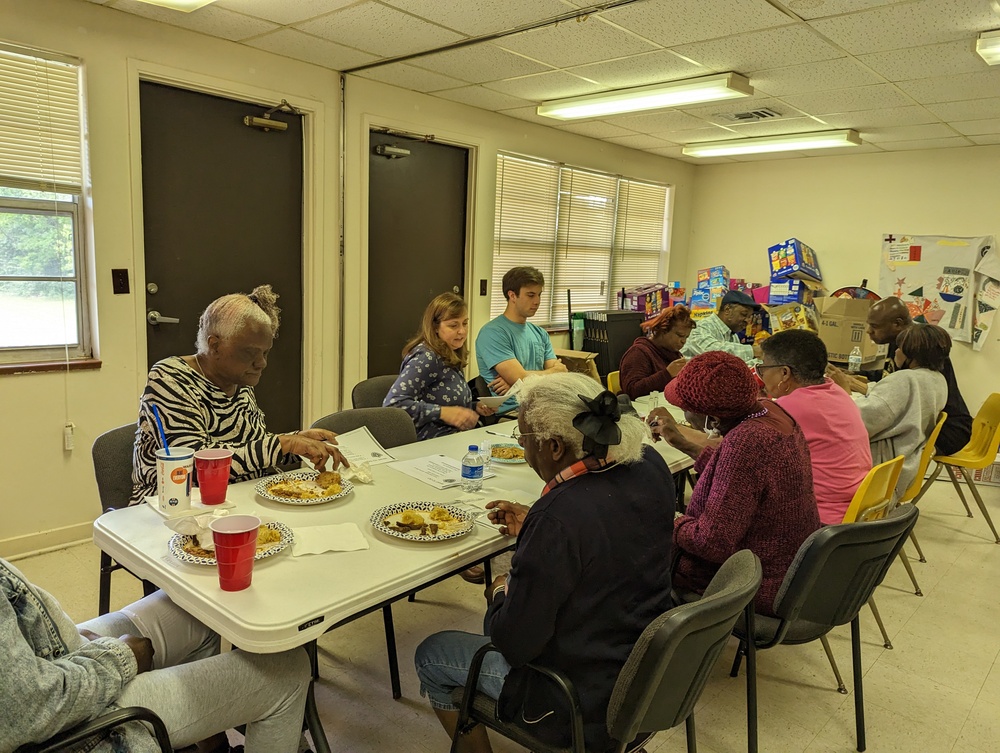 wonderful wednesday attendees at rectangular table