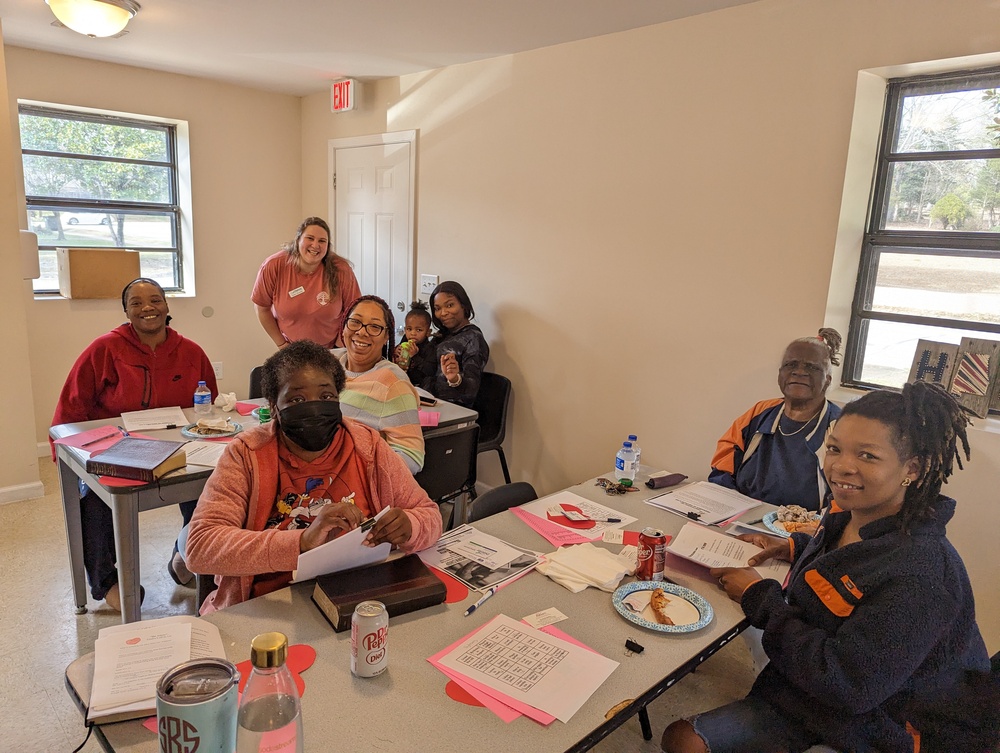 East Park Mentoring Moms smiling in group