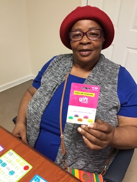 Roanoke Housing Authority female resident at bingo