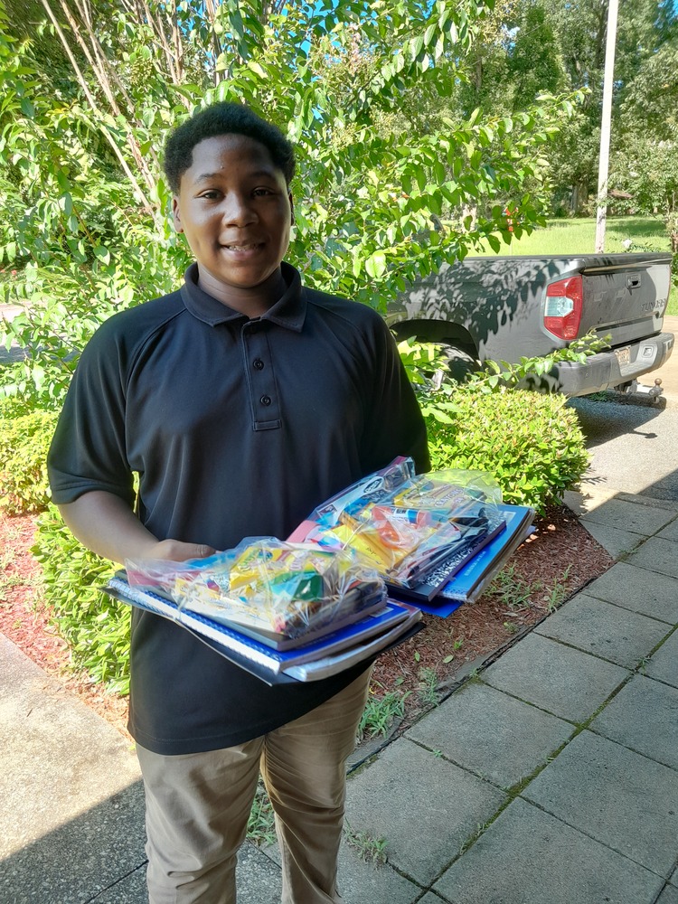 LHA Back2School Giveaway Youth with school supplies