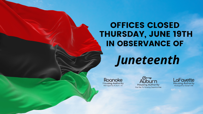 Juneteenth website closure banner