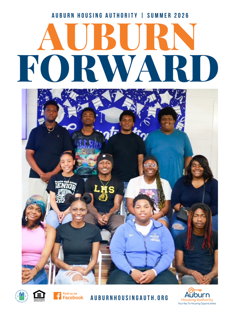 Auburn Forward Summer 2026 Newsletter Cover with High School Graduates