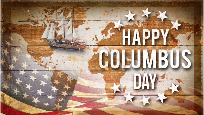 Happy Columbus Day website banner