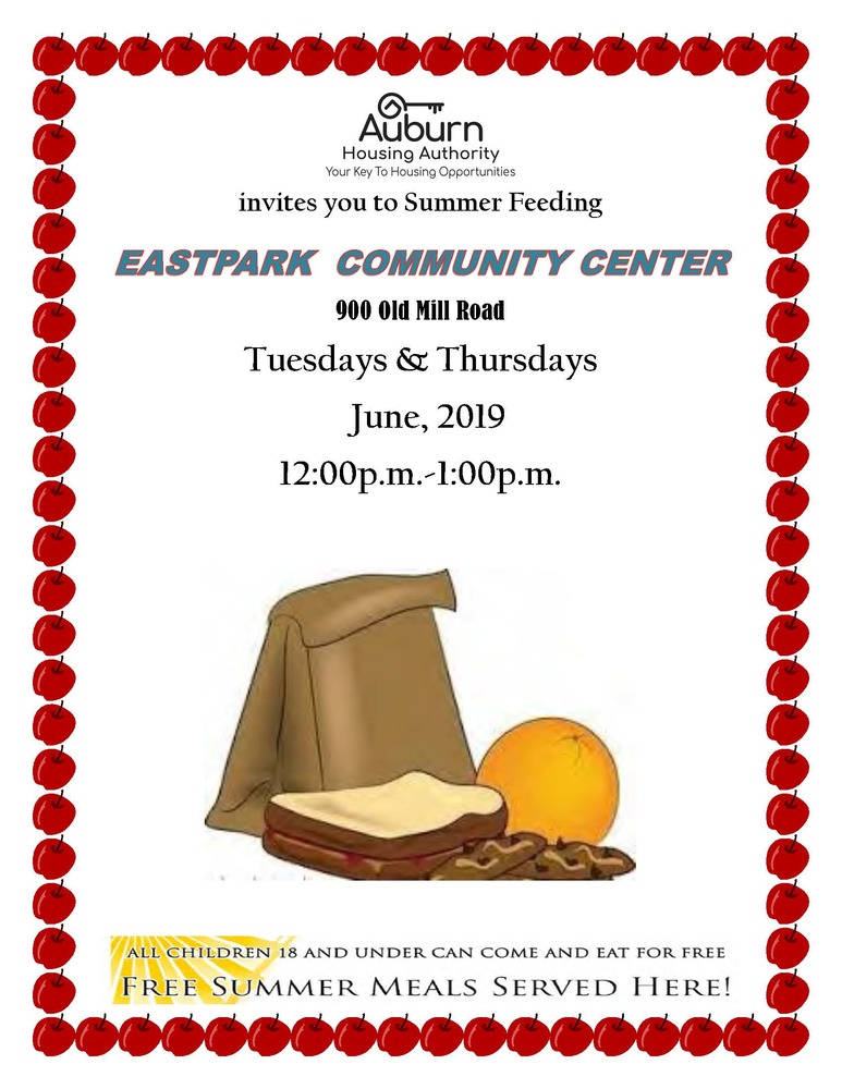 2019, June Summer Feeding flyer for Eastpark