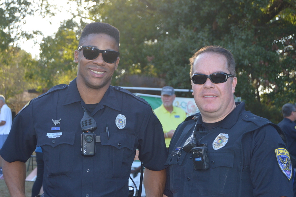 Auburn Police Officers posing at national night out