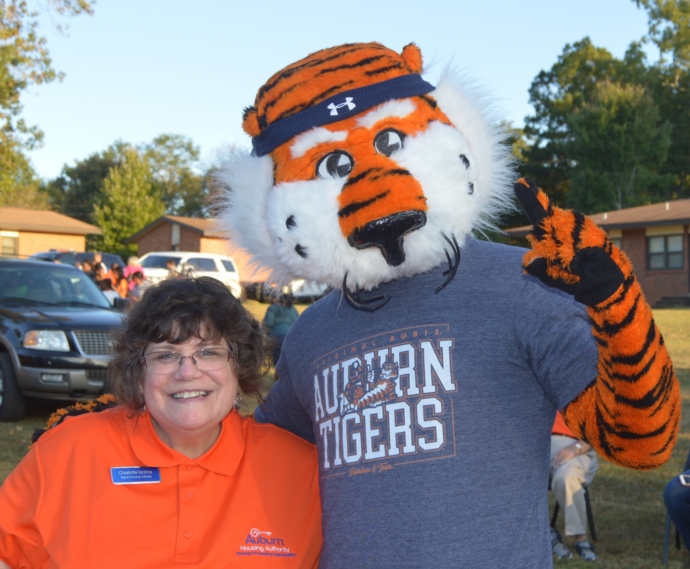 Staff with Aubie 