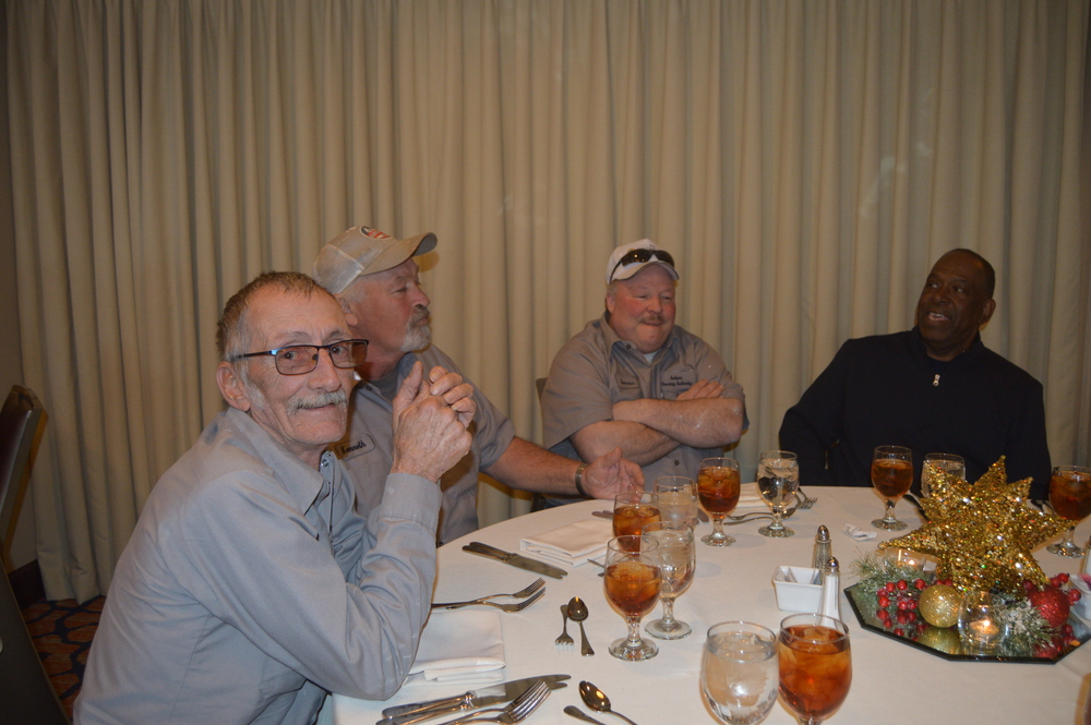 Maintenance staff at christmas luncheon