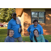 Auburn Housing Authority staff posing for picture with Auburn University volunteers.