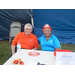 Commissioners White and Saidla under tent at National Night Out