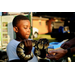 Boy holding a snake