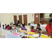 Arts and craft activities with summer camp youth