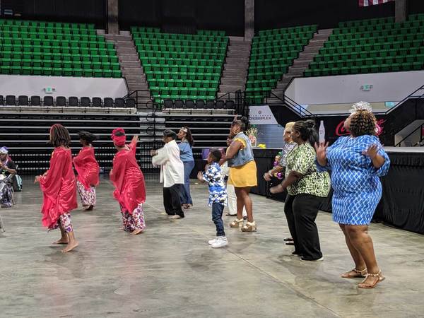 Resident Advisory Board Members Dancing