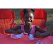 2019 NNO little girl smiling big and painting a pumpkin