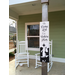 our house auburn porch with Christmas sign