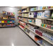 Boykin Community Center Food Pantry Shelving stocked with dry goods and household items