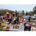 Roanoke community members distributing food at farmers market