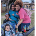 family outside at the Ridgecrest Christmas event