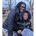 Mother and daughter outside at Ridgecrest Christmas event