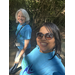  AHA Staff taking a selfie while walking in the park at the Older Americans Month celebration 