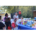  kids receiving snacks at aha fall festival 
