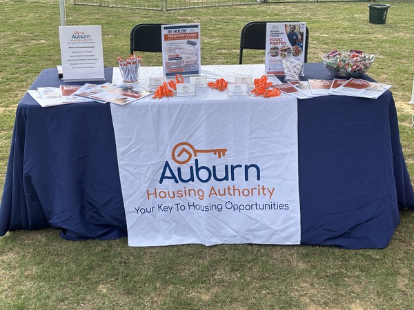 Auburn Housing Authority resource table at National Night Out
